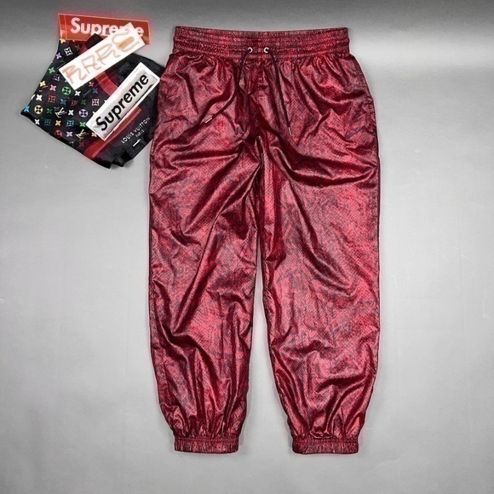 Nike Sweatpants Red Python Snake Skin Printed Poc… - image 1